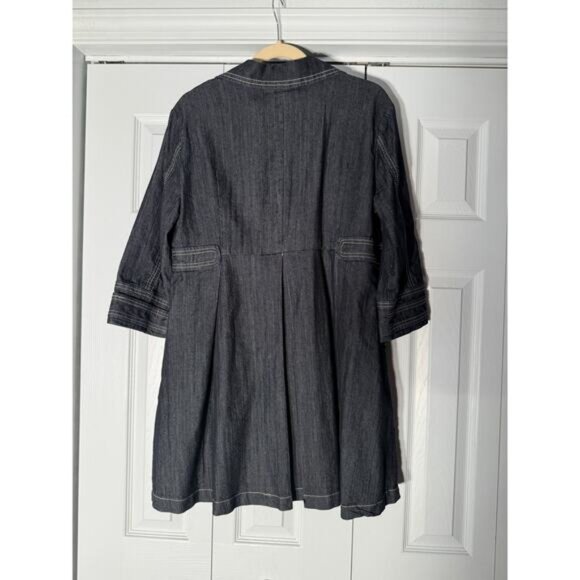 Denim Jacket Women's Size XL Trench - Picture 2 of 3